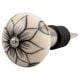 Black Flower Ceramic Wine Stopper